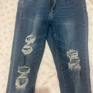 Bluenotes Ripped Blue Skinny Jeans